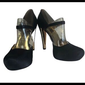 Report Signature Heel Black 4.5” Heels Satin Finish Size 8